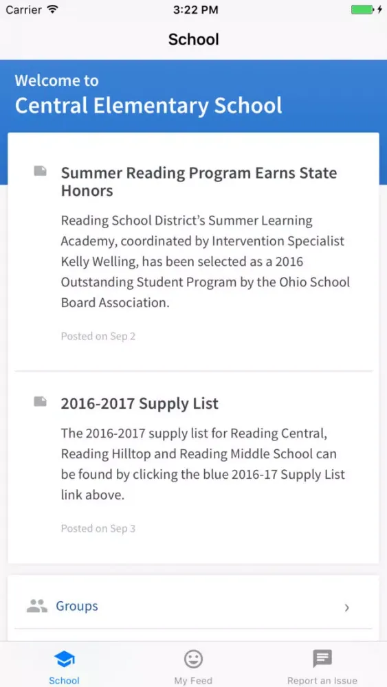 Zrzuty ekranu Smithfield School App