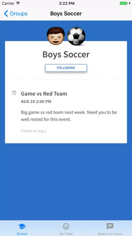 Zrzuty ekranu Smithfield School App