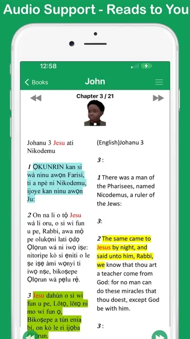 Zrzuty ekranu Yoruba Igbo & English Bible