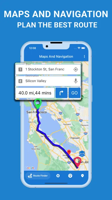 Captures d'écran de GPS Route Finder & Voice Maps