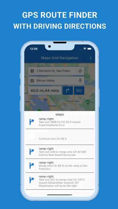 Captures d'écran de GPS Route Finder & Voice Maps