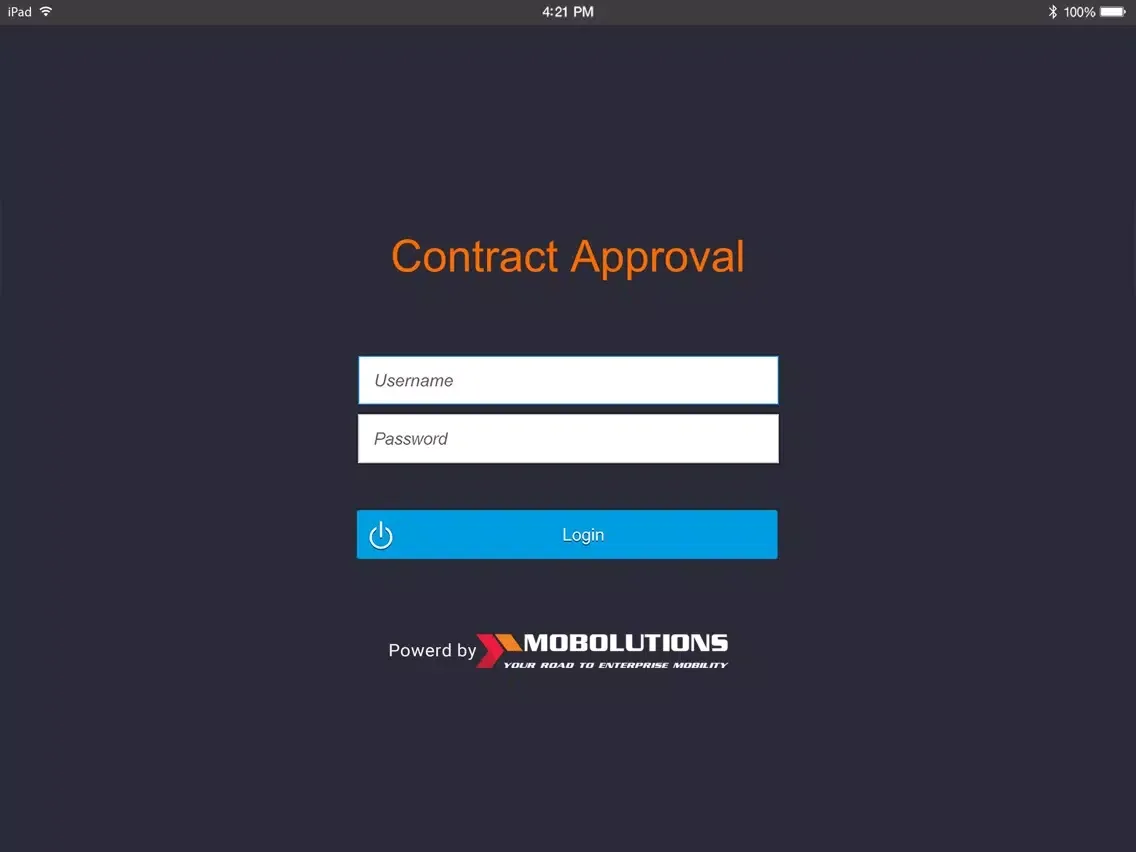 ภาพหน้าจอของ Contract Approval iPad 