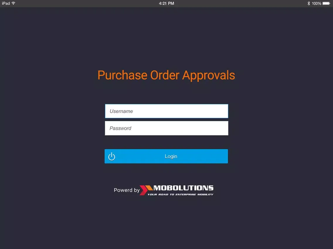 Purchase Order Approvals iPad  स्क्रीनशॉट