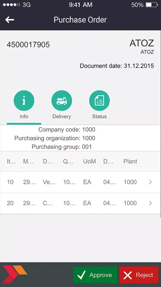 Purchase Order Approvals स्क्रीनशॉट