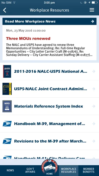 Tangkapan layar NALC Member App