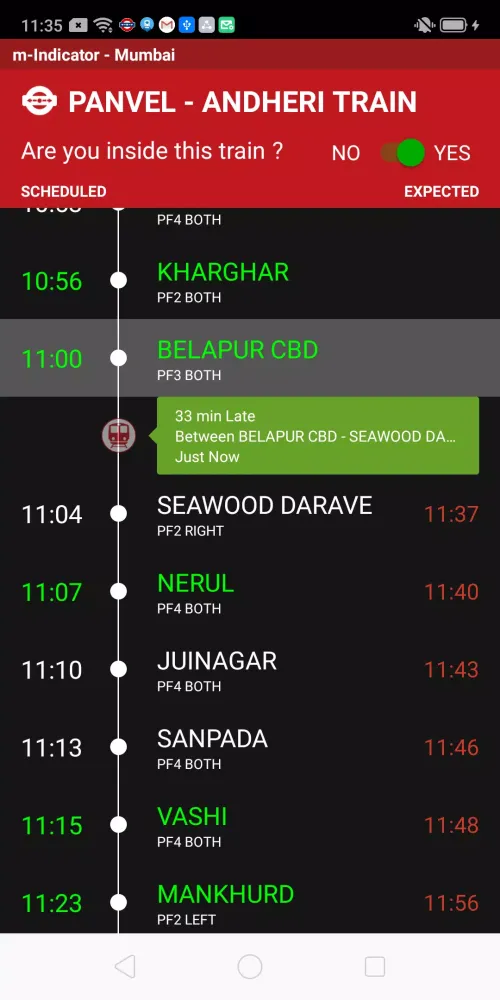 m-Indicator: Mumbai Local Screenshots