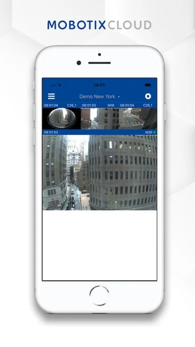 Tangkapan skrin MOBOTIX Cloud