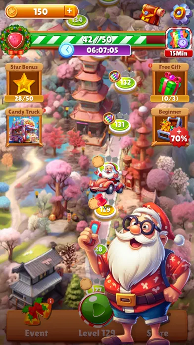 Capturas de tela do Christmas Magic: Match 3 Game