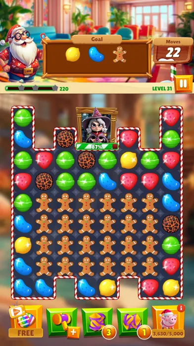 Capturas de tela do Christmas Magic: Match 3 Game