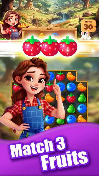 ภาพหน้าจอของ Fruit Quest: Match 3 Game
