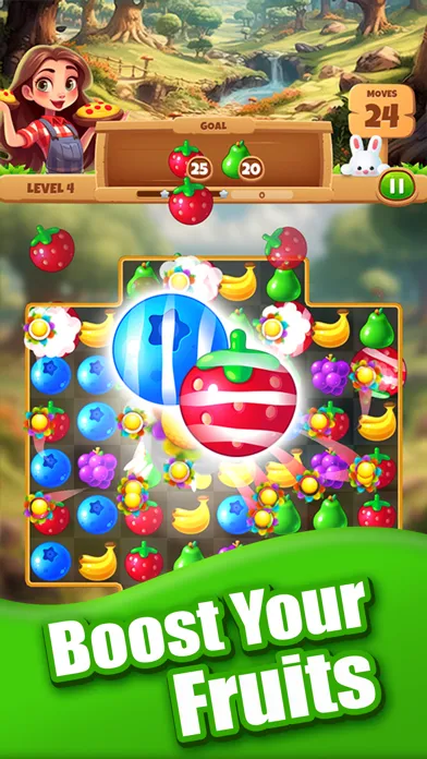 ภาพหน้าจอของ Fruit Quest: Match 3 Game