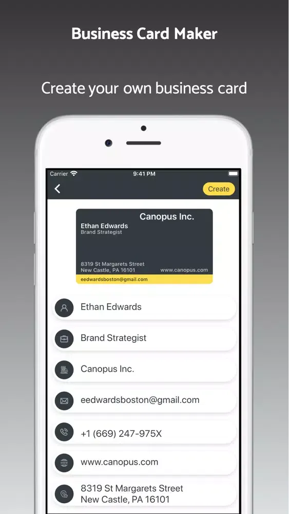 Business Card Reader - Scanner Screenshots