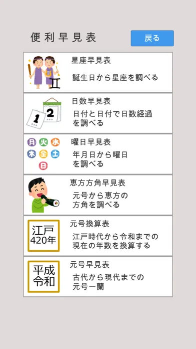 年齢早見表／生活に役立つ計算アプリ应用截图