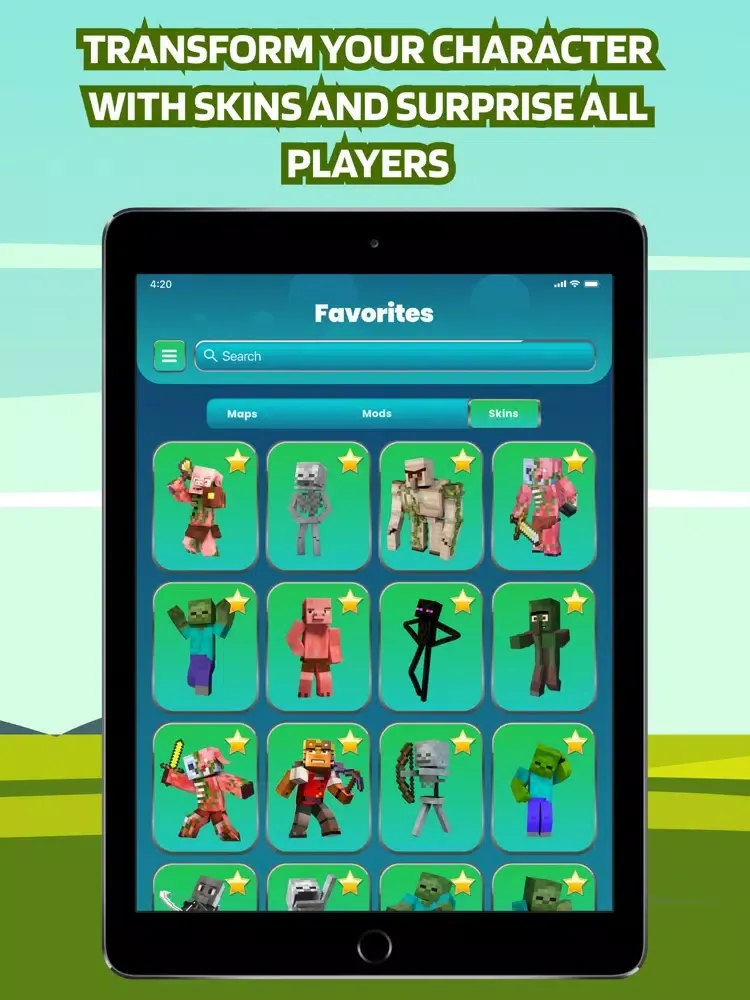 Capturas de pantalla de Mobs Mods Skins for Minecraft iPad