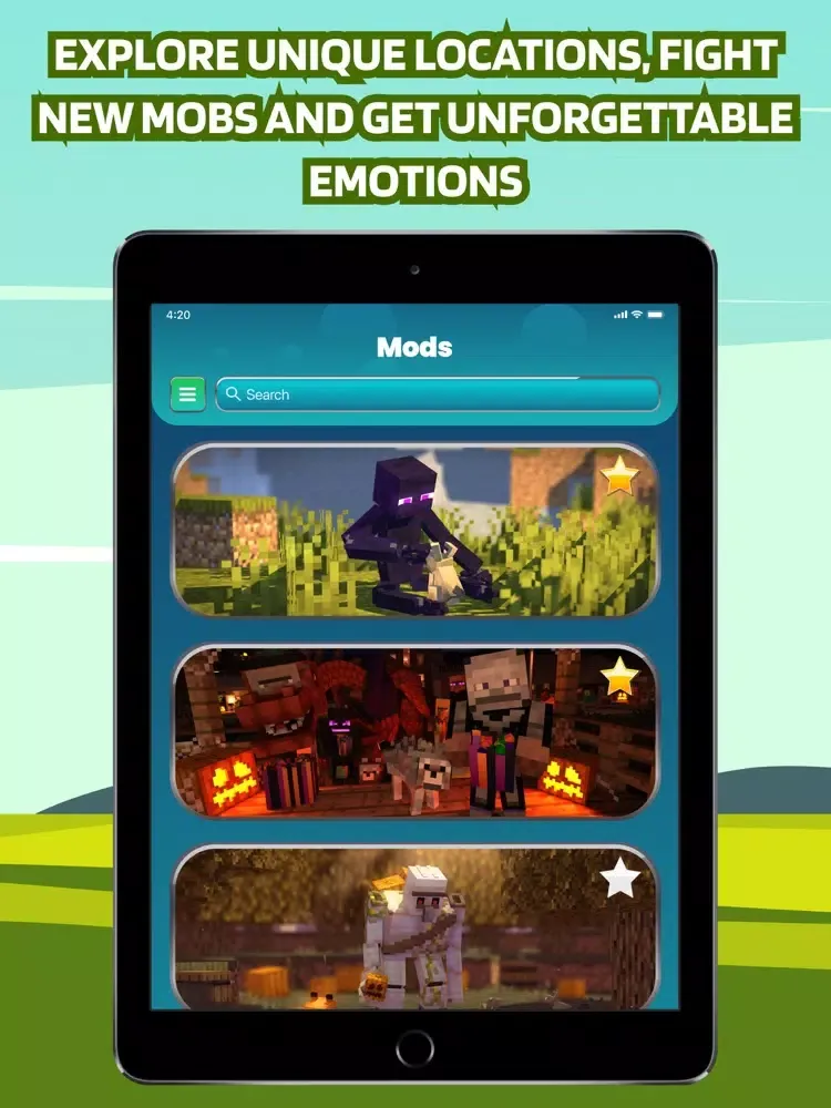 Capturas de pantalla de Mobs Mods Skins for Minecraft iPad