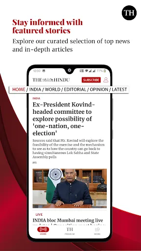 Скриншоты The Hindu: Live News Updates