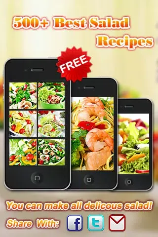 Capturas de tela do 500+ Best Salads Free