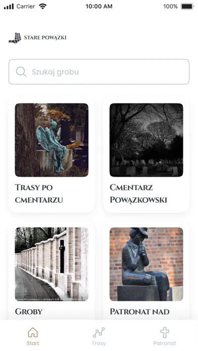 Zrzuty ekranu Stare Powązki