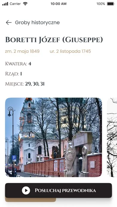 Zrzuty ekranu Stare Powązki
