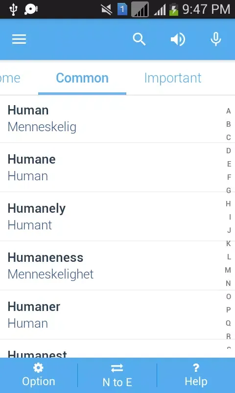 Norwegian Dictionary Screenshots
