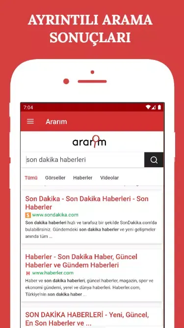 ararım - Turkish Search Engine Screenshots