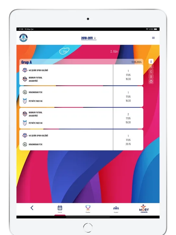 ภาพหน้าจอของ Moby Fixture iPad 