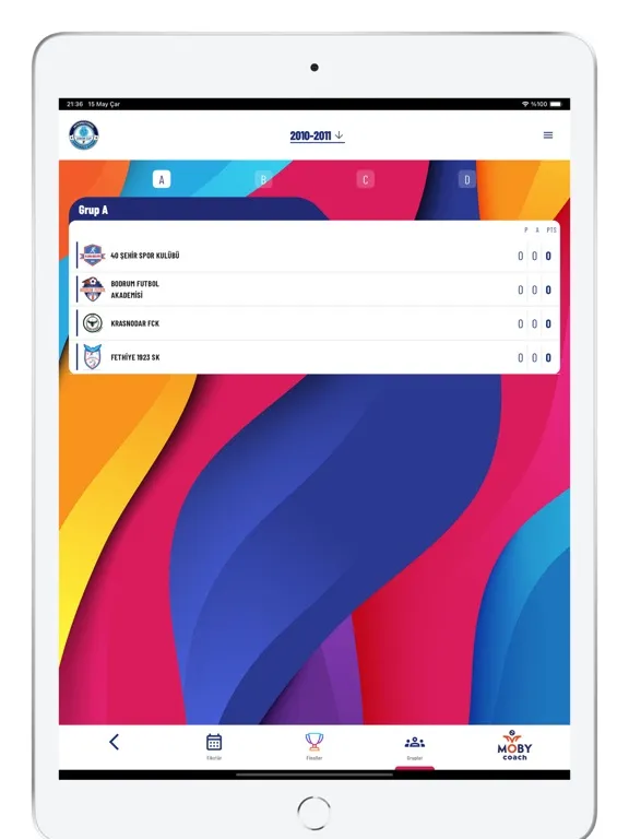ภาพหน้าจอของ Moby Fixture iPad 
