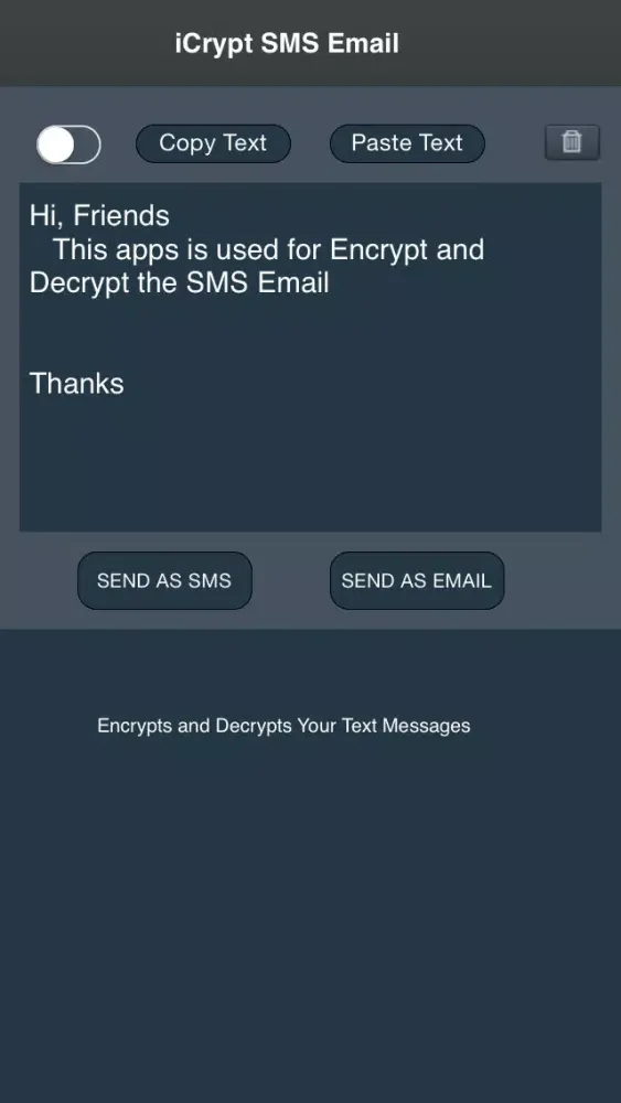 iCrypt SMS/Email应用截图
