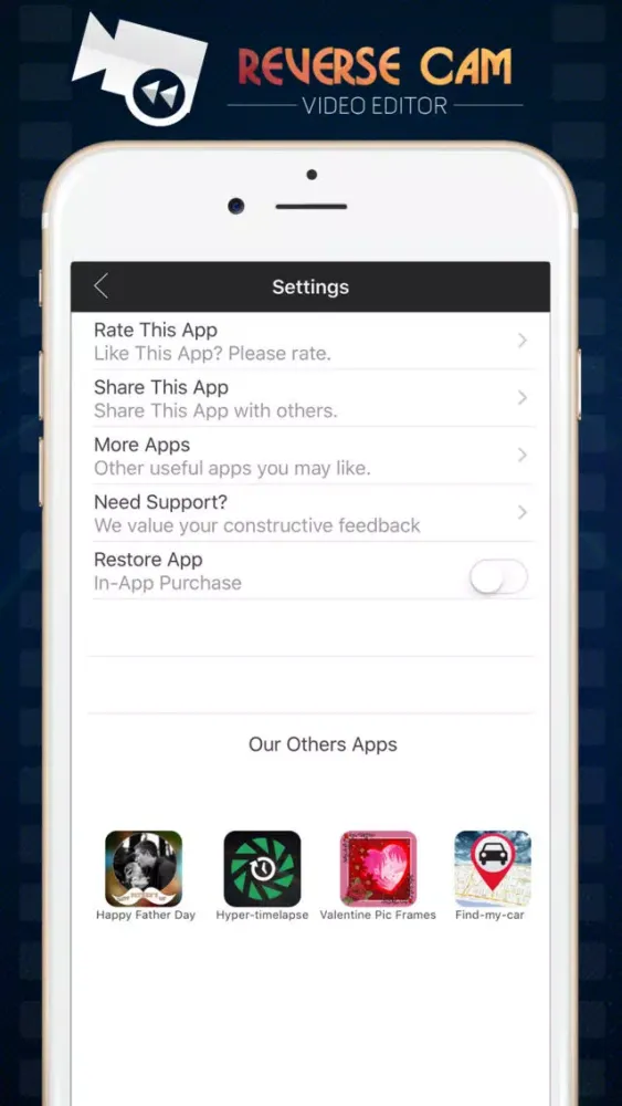 Tangkapan skrin Reverse Cam Video Editor