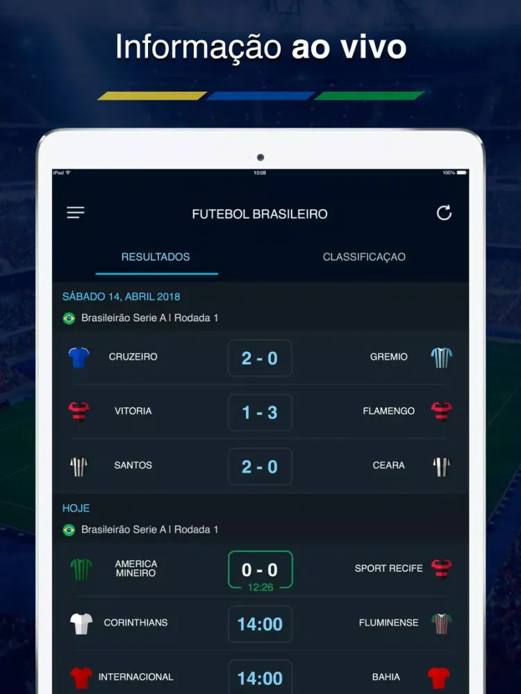 Futebol Brasileiro Resultados iPad  Screenshots