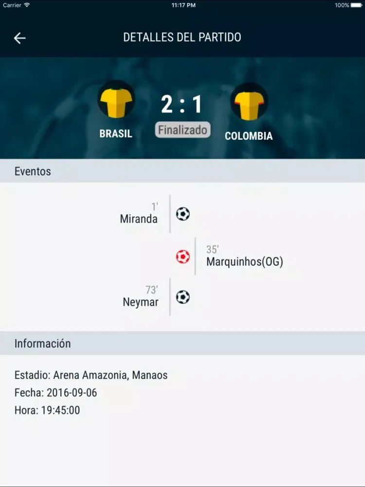 Captures d'écran de Eliminatorias Sudamericanas PRO iPad 