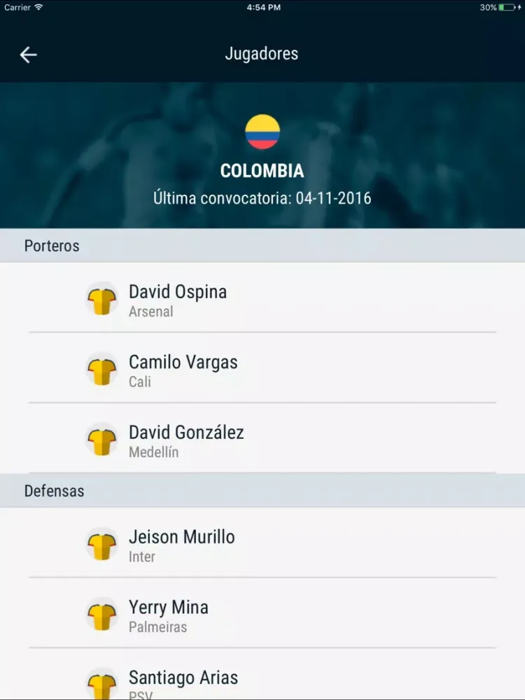 Captures d'écran de Eliminatorias Sudamericanas PRO iPad 