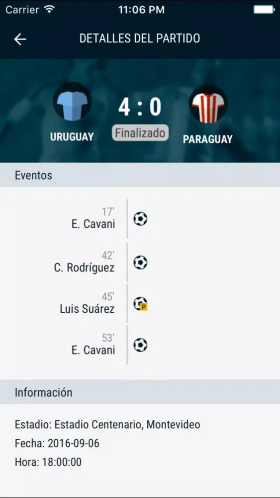 Captures d'écran de Eliminatorias Sudamericanas PRO