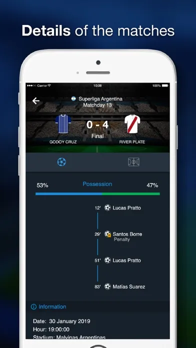 Argentine soccer - results Screenshots