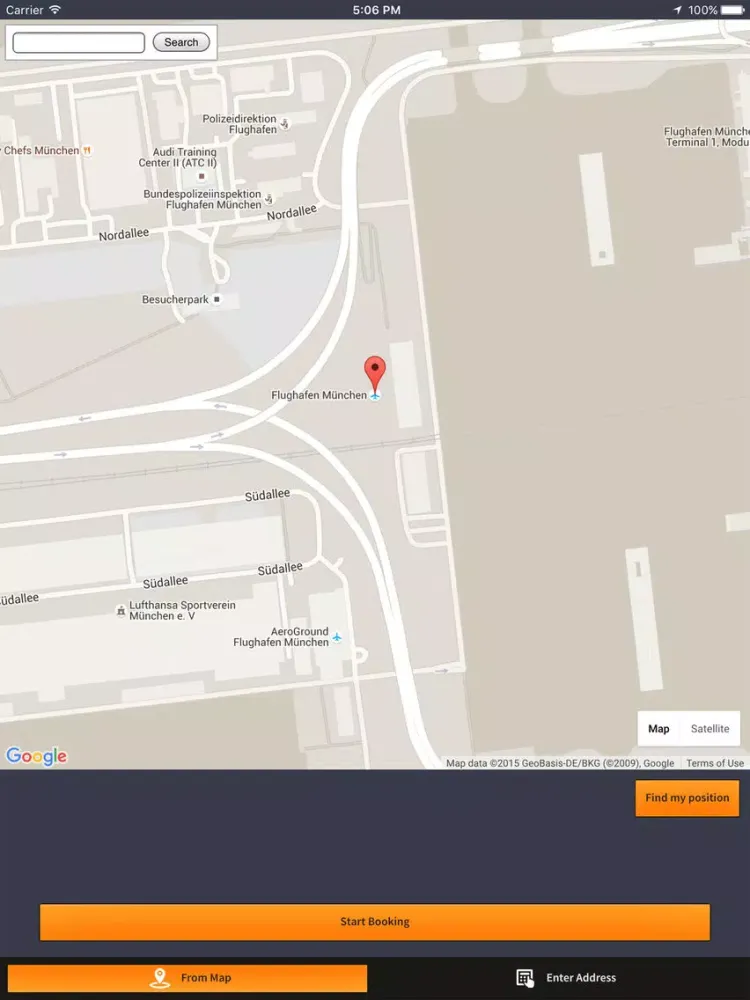 Tangkapan skrin Airport Transfer iPad 