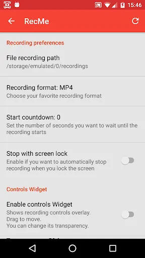 Tangkapan skrin RecMe Screen Recorder