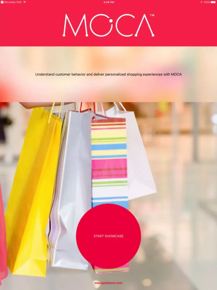 Zrzuty ekranu MOCA Showcase for retail iPad 