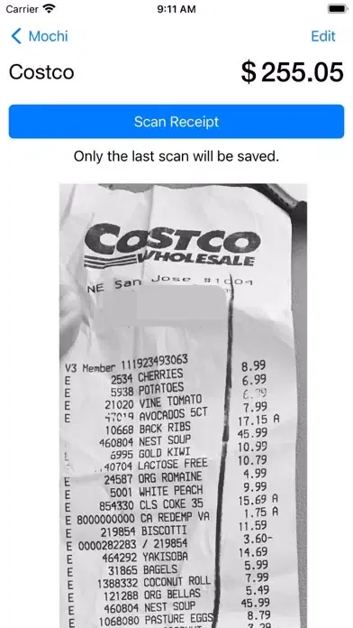 Скриншоты Mochi Receipts