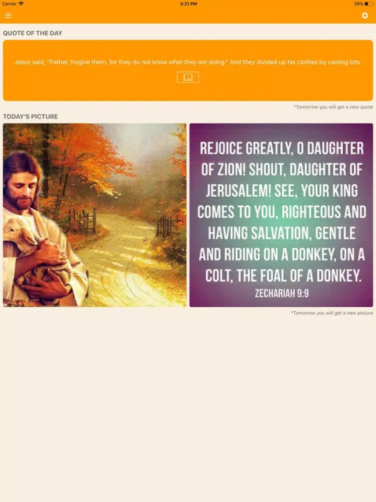 LastWoods : Daily Bible Verses iPad  Screenshots