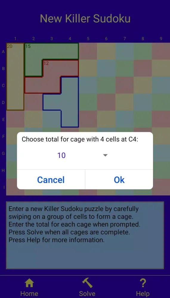 Zrzuty ekranu Killer Sudoku Helper