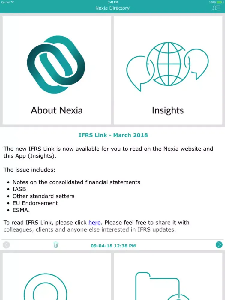 Nexia Directory iPad  スクリーンショット