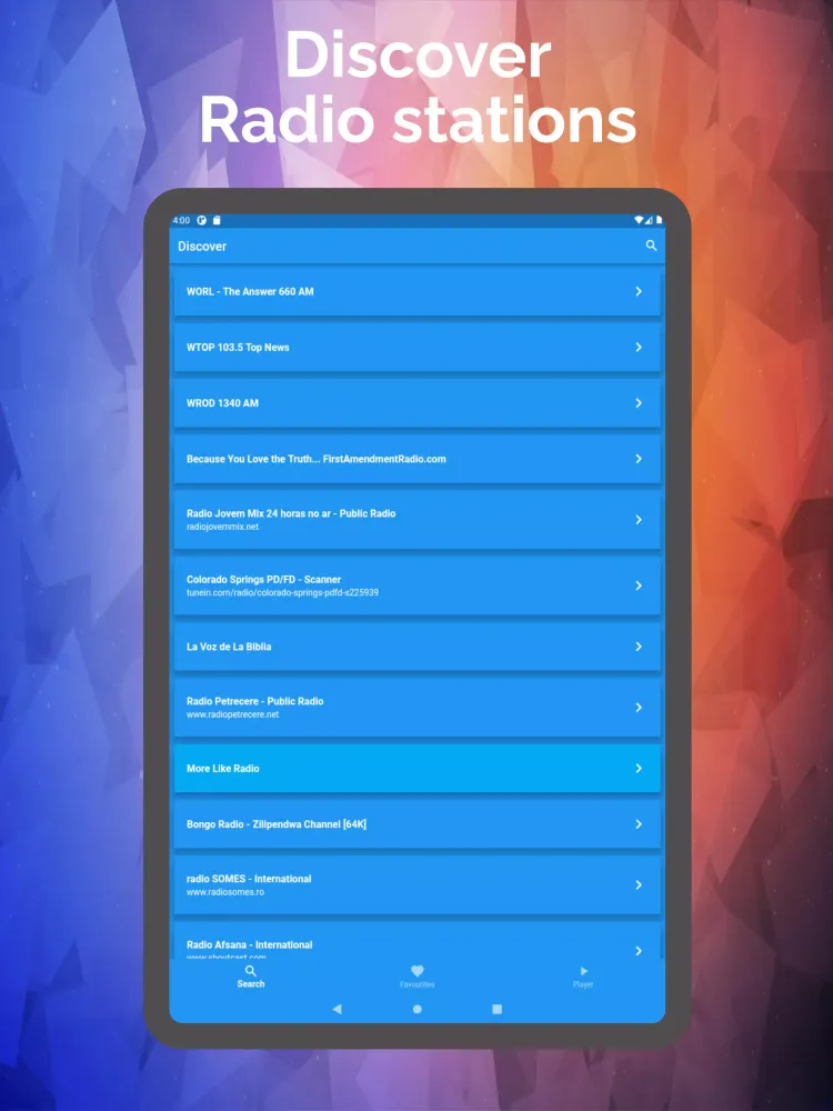 Radio Player Screenshots