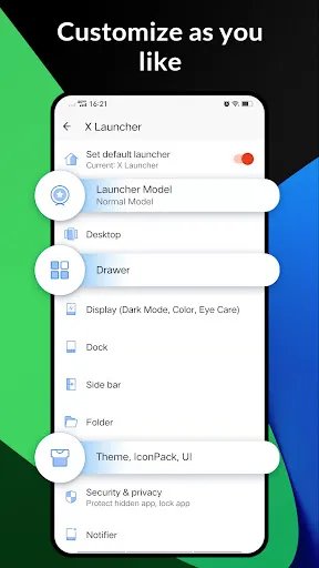 ภาพหน้าจอของ X Launcher - Model x launcher