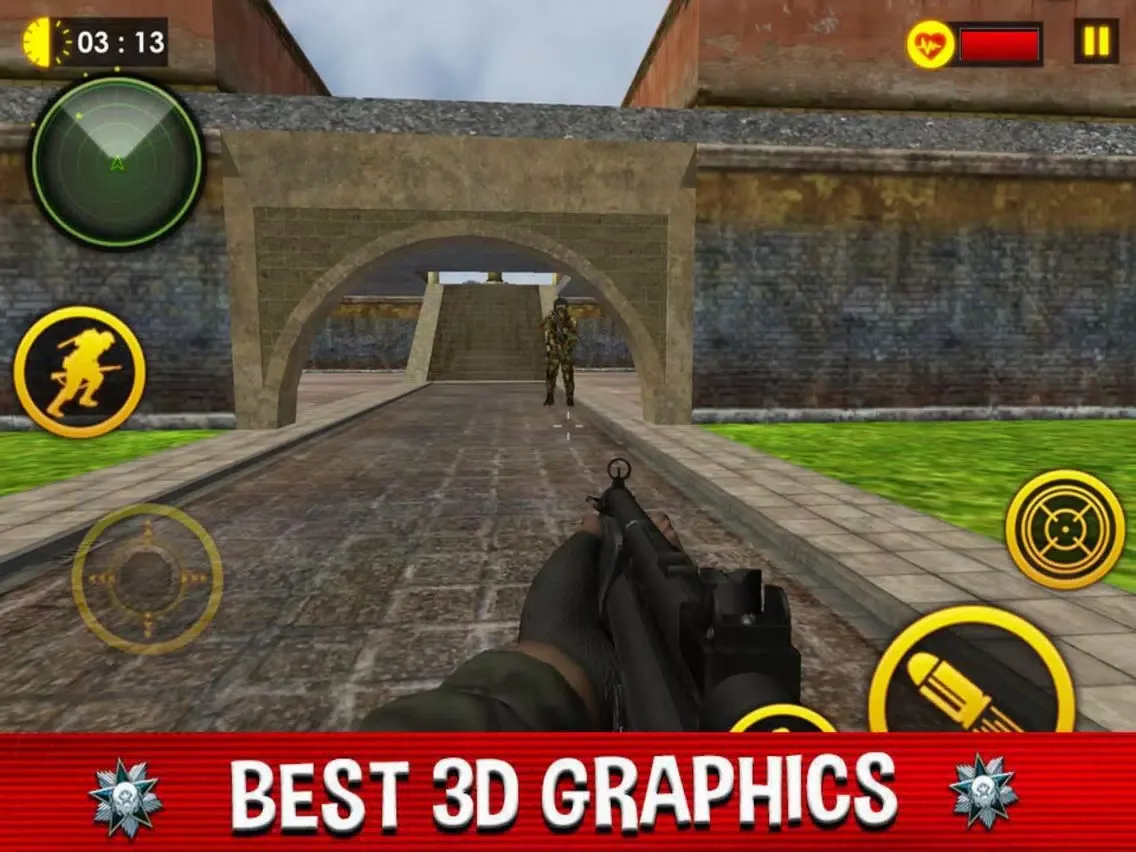 Real Hero Shoot War iPad 應用截圖