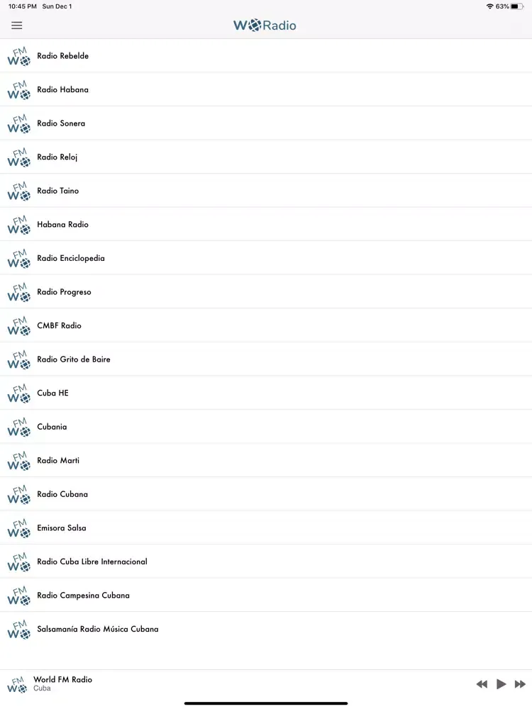 تصاویر World Fm Radio iPad 