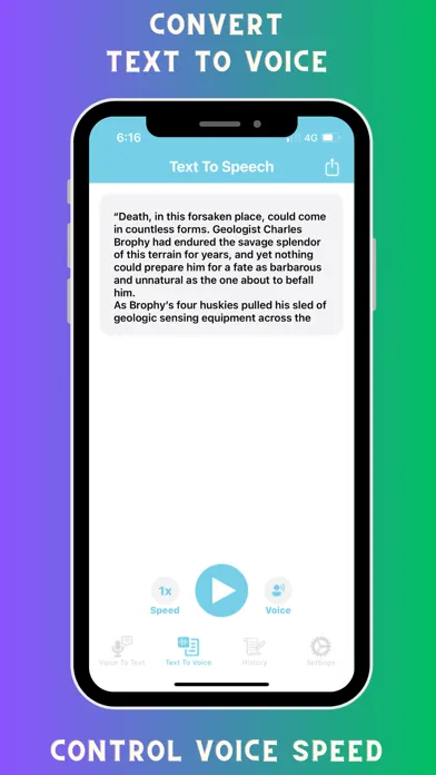 Tangkapan skrin Voice notebook speech to text