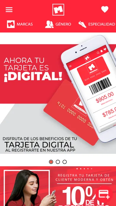 Capturas de pantalla de Moderna