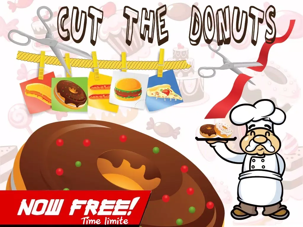 Cut The Donuts yummy : Slice rope to bake bakery cooking Chef iPad 应用截图