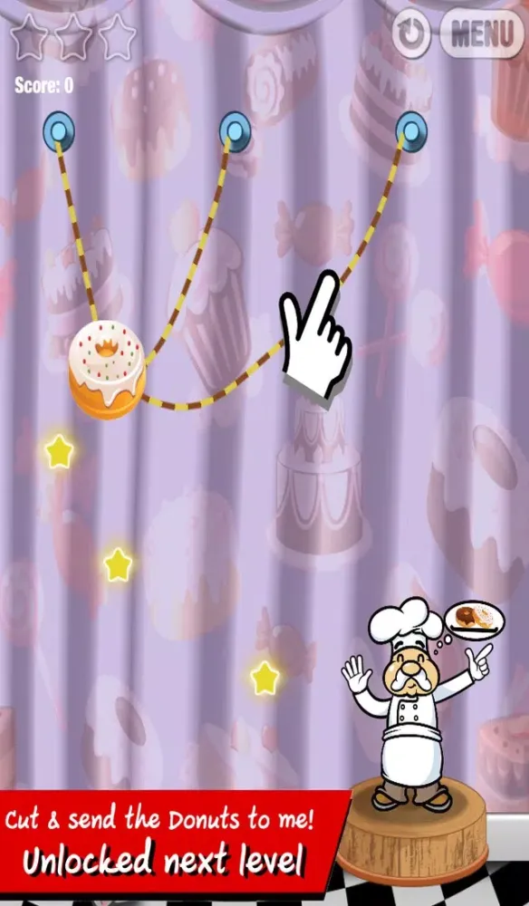 Cut The Donuts yummy : Slice rope to bake bakery cooking Chef应用截图