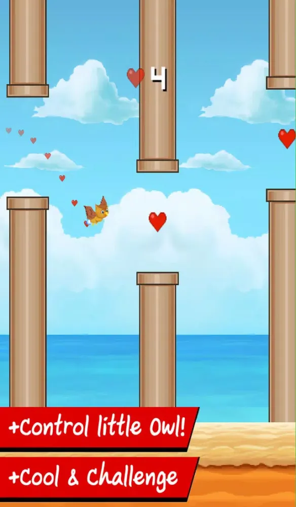 Cute Owl flappy rocket tiny bird - Tap flap flap and fly bird game Screenshots